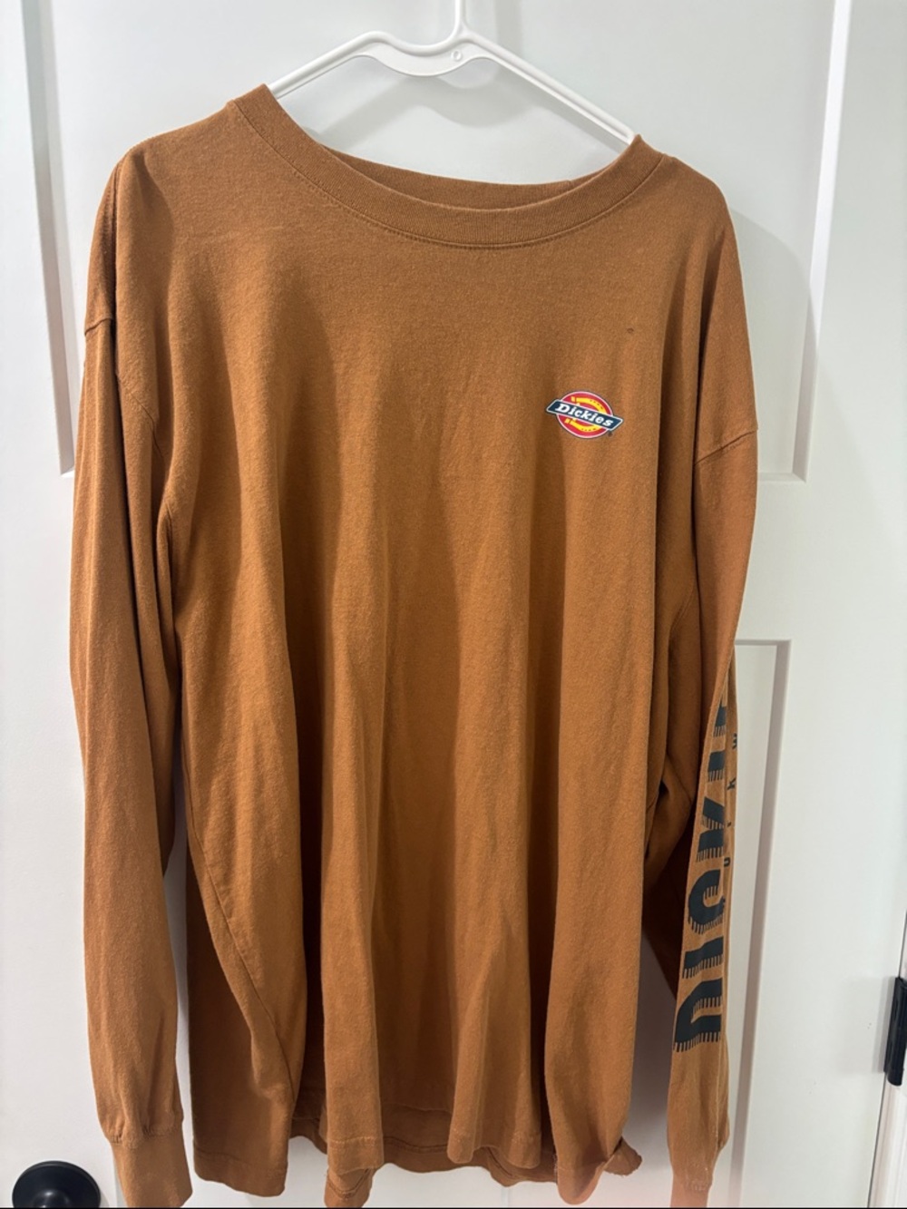 Dickies Rust Brown Long Sleeve Logo Shirt